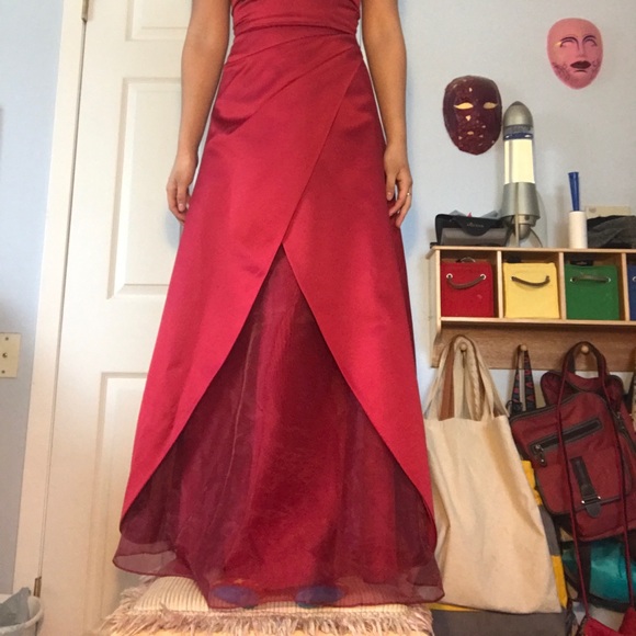 David’s Bridal Red Prom Dress - Picture 3 of 4